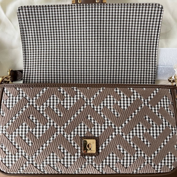 SOLD: Fendi Baguette Houndstooth Zucca in Brown - Picture 6 of 14